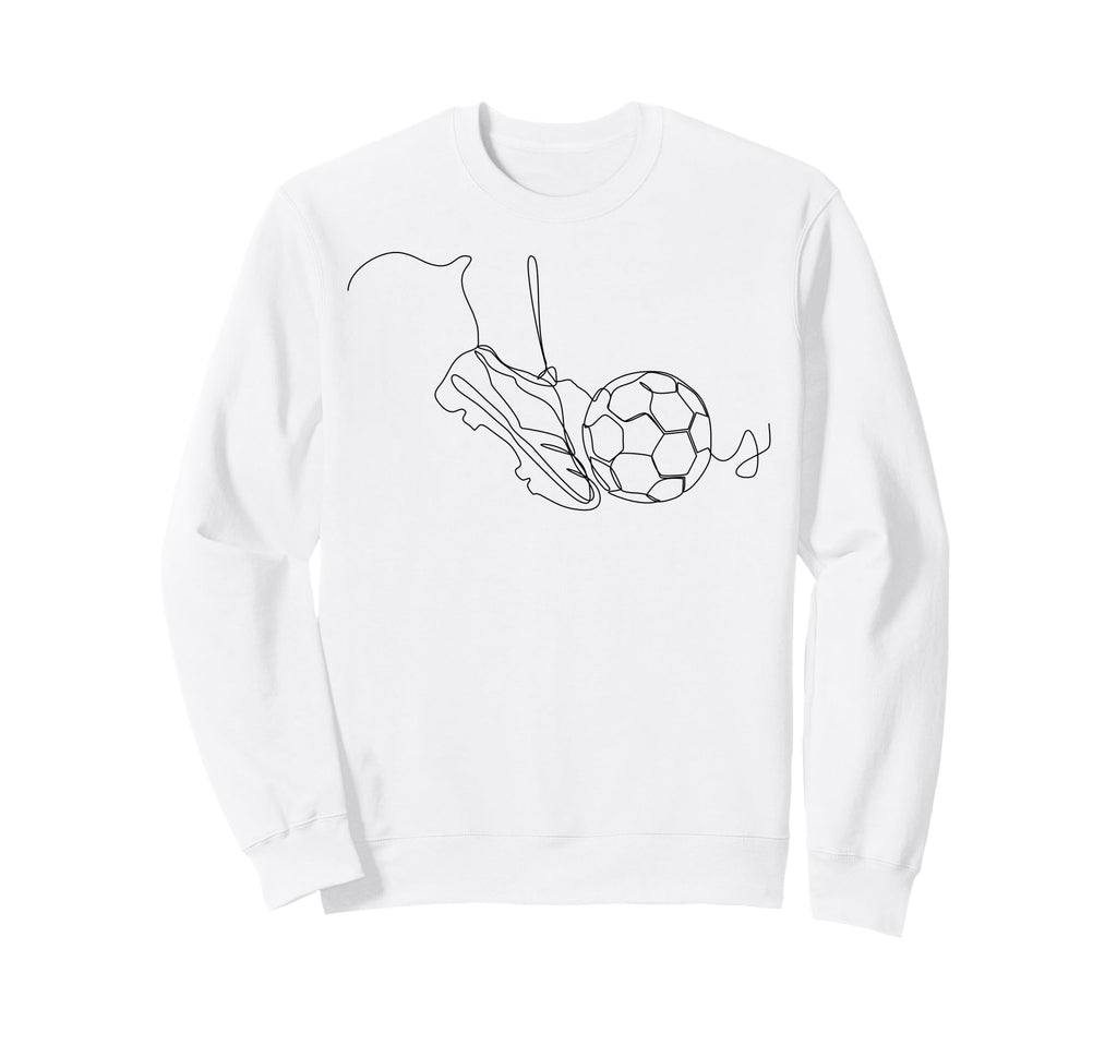 One Line Art Minimalist Soccer Coach Sweatshirt - Novelty Apparel Unisex