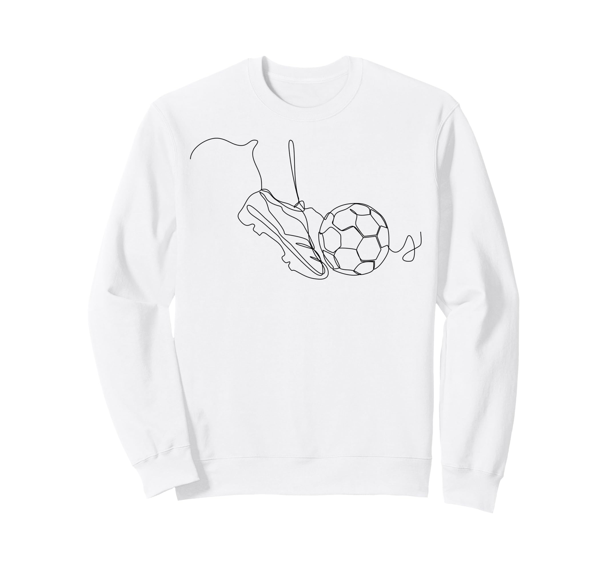 One Line Art Minimalist Soccer Coach Sweatshirt - Unique Graphic Men Women