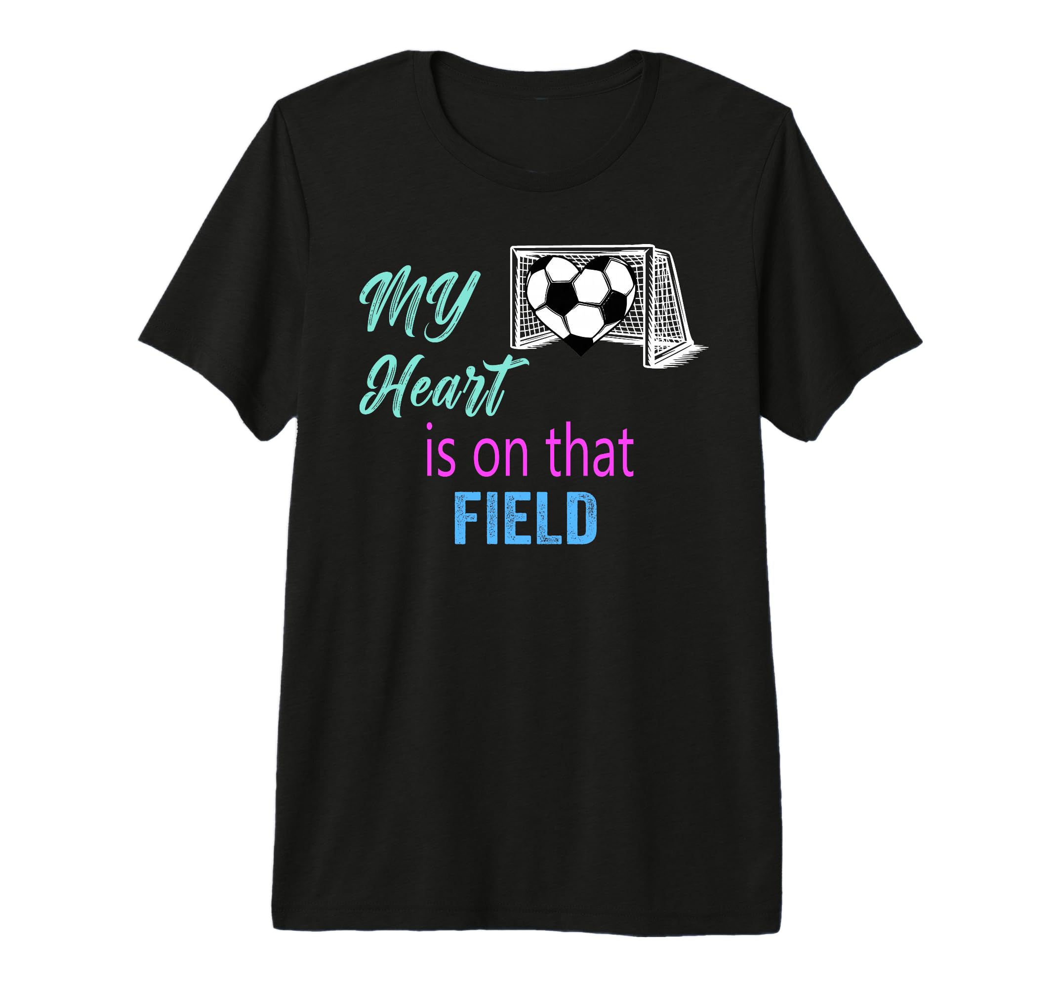 Soccer Mom Mama Heart Is That Field T-Shirt - Streetwear Style for Adults