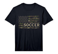 Mens Camo Soccer Camourflage Usa Flag T-Shirt - Streetwear Style Unisex