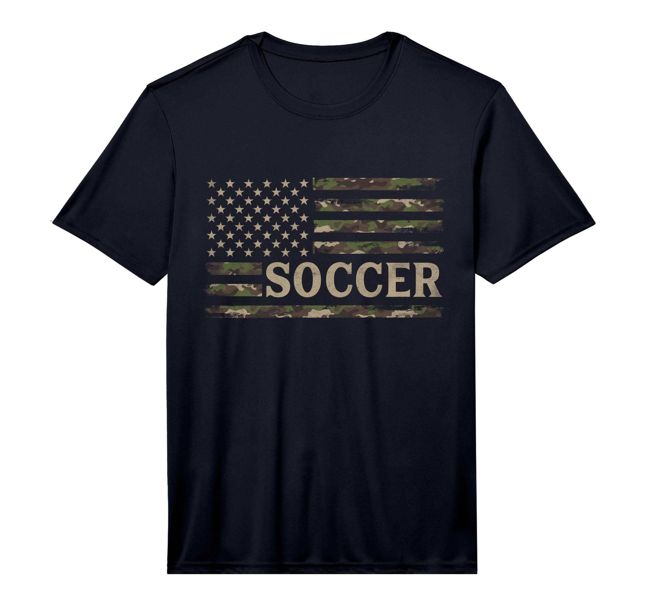 Mens Camo Soccer Camourflage Usa Flag T-Shirt - Streetwear Style Unisex