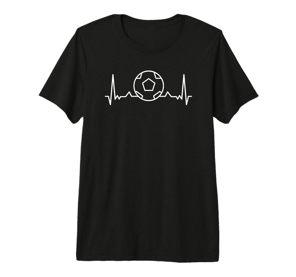 Soccer Sports Funny Soccer Heartbeat Tri T-Shirt - Minimalist Print Unisex