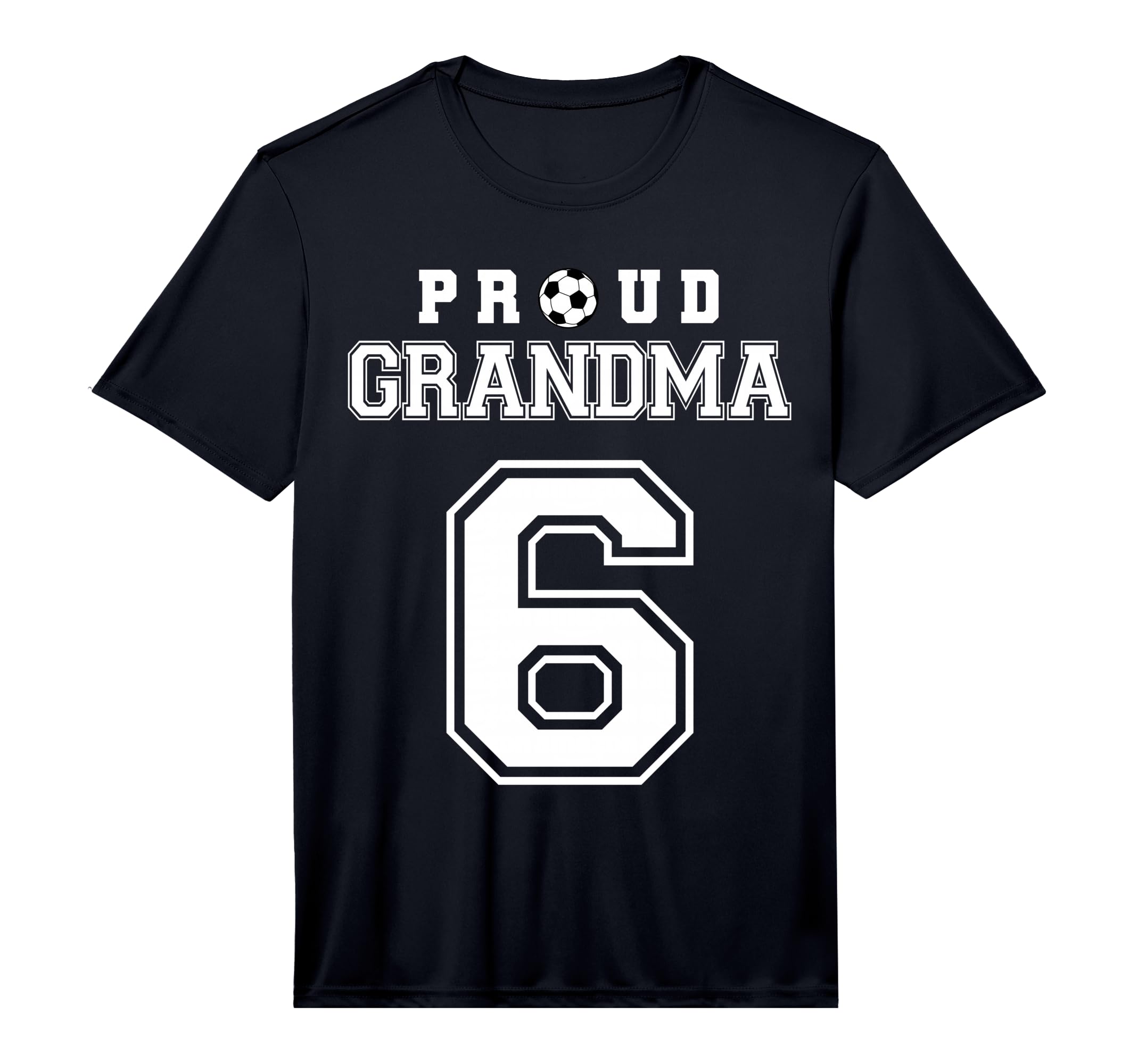 Number 6 Custom Proud Soccer Futbol T-Shirt - Novelty Apparel for Adults
