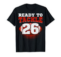 Football 26Th Birthday Player Tackle T-Shirt - Custom Art Print Men Women