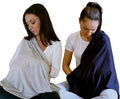 LK Baby 2pk Infinity Nursing Scarf Breastfeeding Cover Ultra Soft (Grey/Navy)