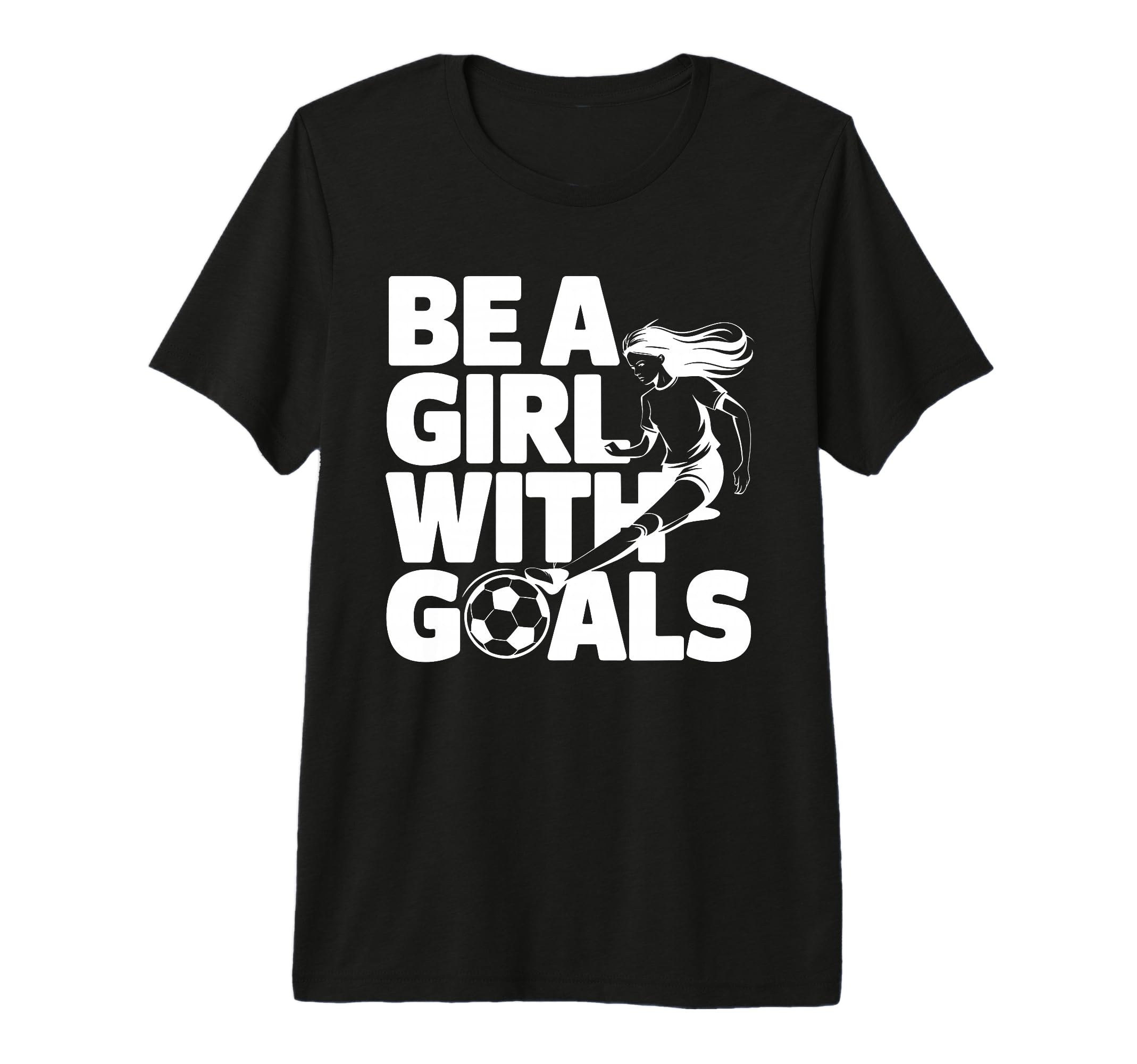 Be Goals Soccer Player Soccer Tri T-Shirt - Fun Novelty Design Men Women