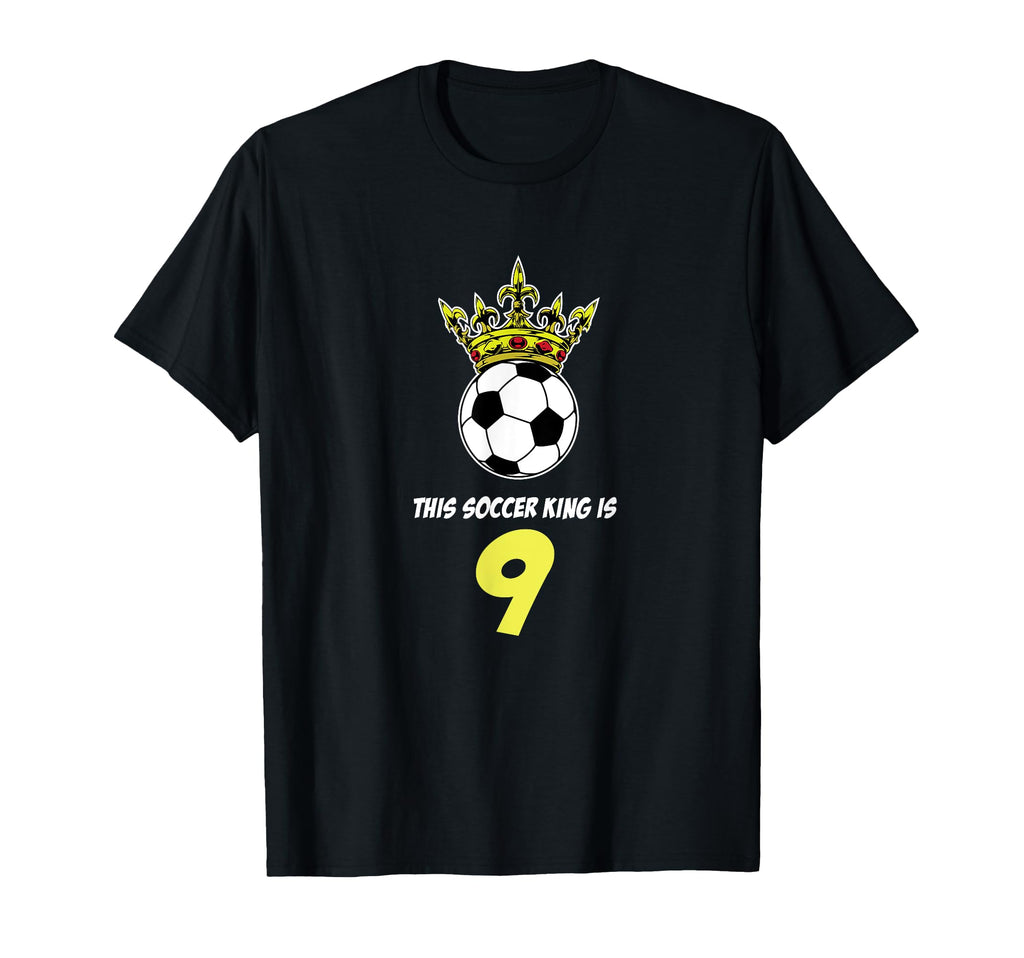 9 Year Old Soccer Birthday Party T-Shirt - Casual Everyday Wear for Adults