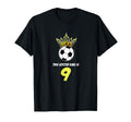9 Year Old Soccer Birthday Party T-Shirt - Casual Everyday Wear for Adults