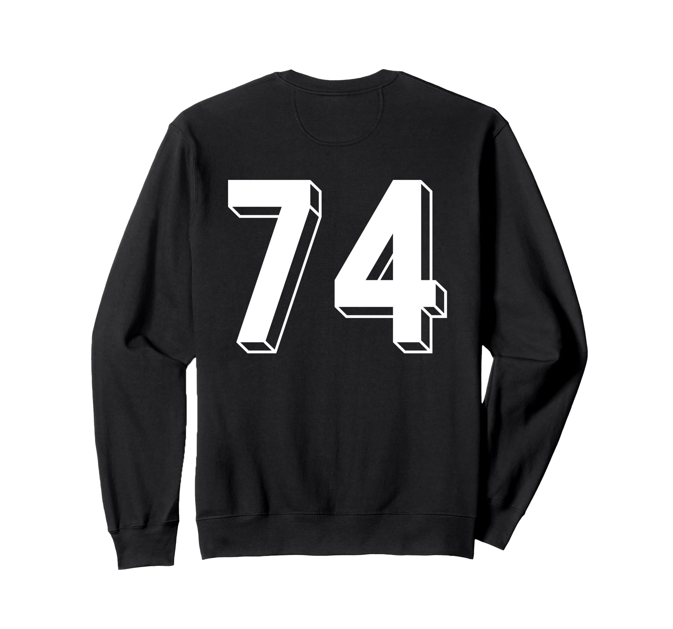 Number 74 Backside 80S 90S Team Sweatshirt - Fun Novelty Design Men Women
