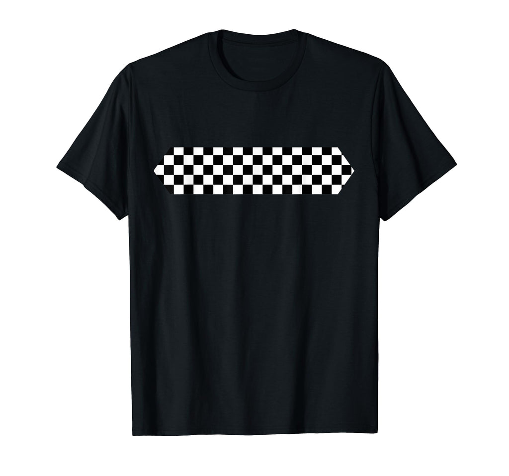 Checkered Checker Black White Teens Adults T-Shirt - Graphic Print Unisex