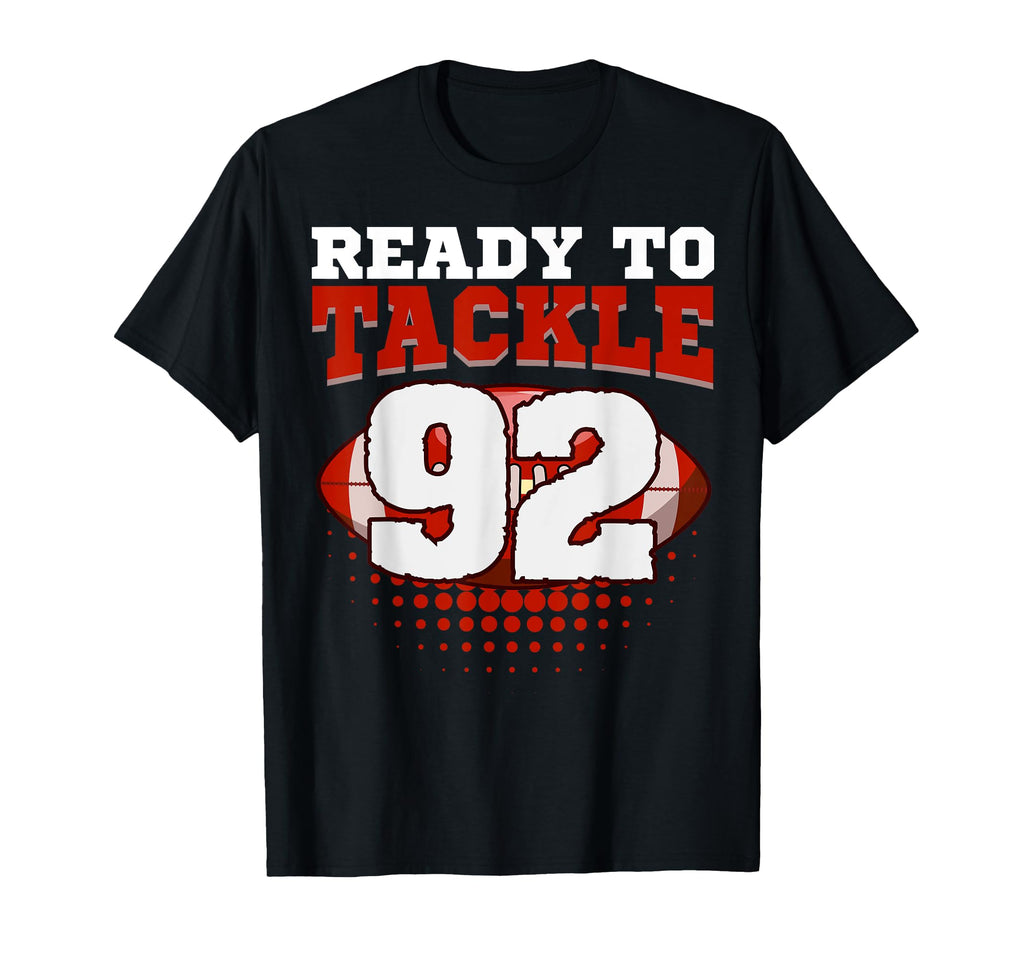 Football 92Nd Birthday Player T-Shirt - Fun Novelty Design Men Women