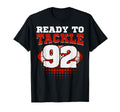 Football 92Nd Birthday Player T-Shirt - Fun Novelty Design Men Women