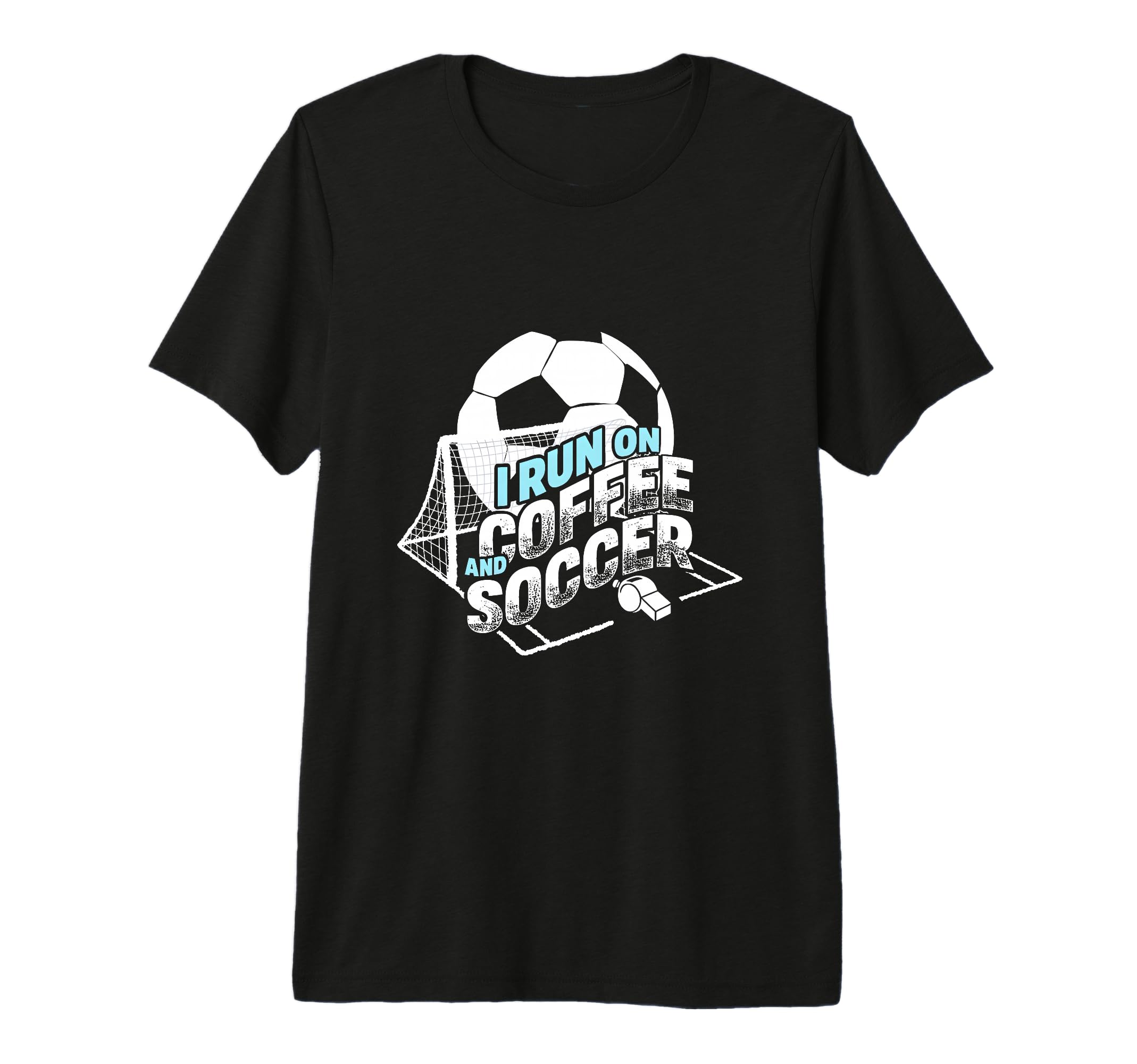 I Run Coffee And Soccer Soccer Parent T-Shirt - Trendy Graphic for Adults