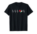 Palestinian Heartbeat I Love T-Shirt - Minimalist Print for Adults