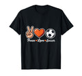 Peace Love Soccer Funny Soccer Player T-Shirt - Streetwear Style for Adults