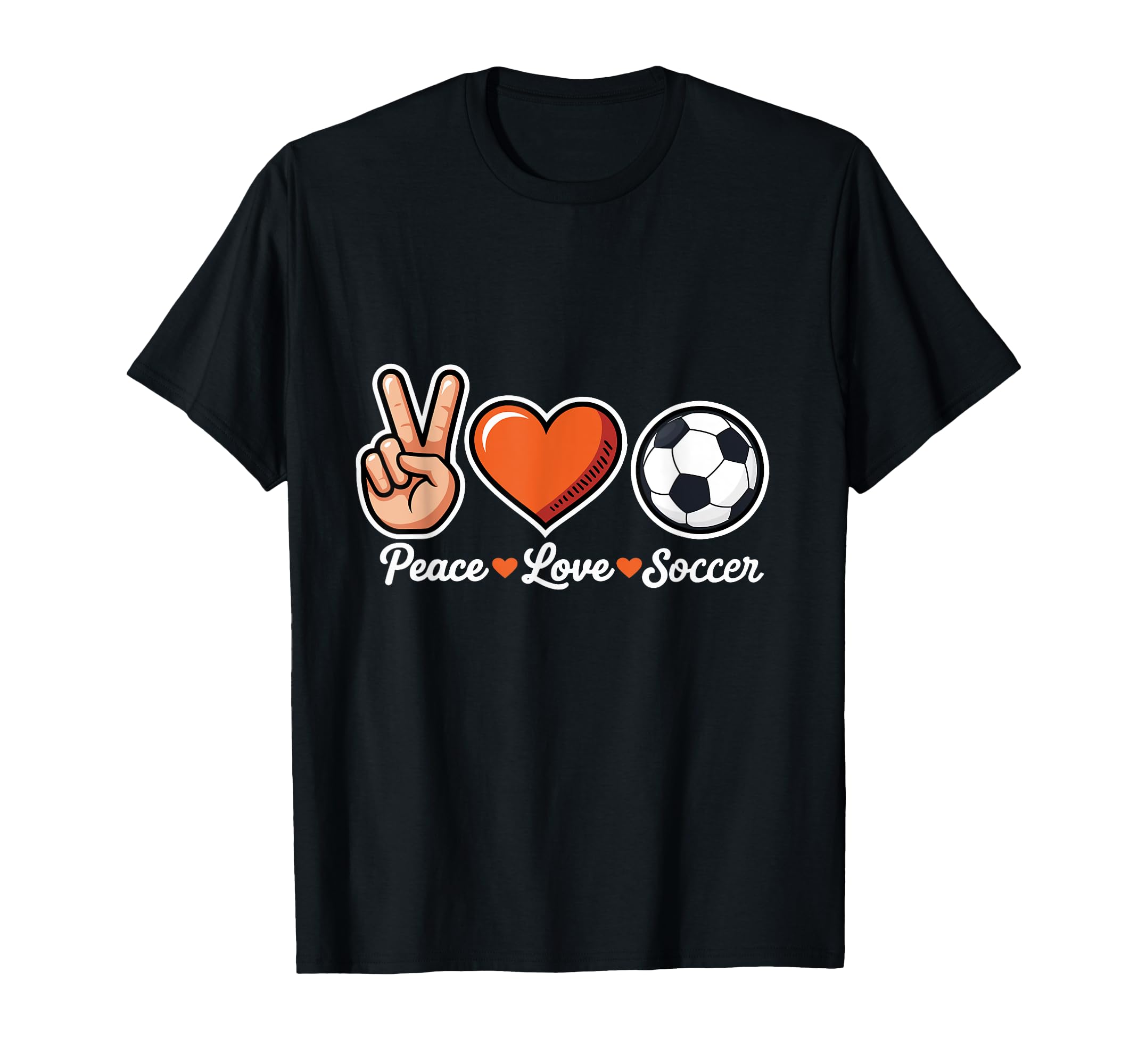 Peace Love Soccer Funny Soccer Player T-Shirt - Streetwear Style for Adults