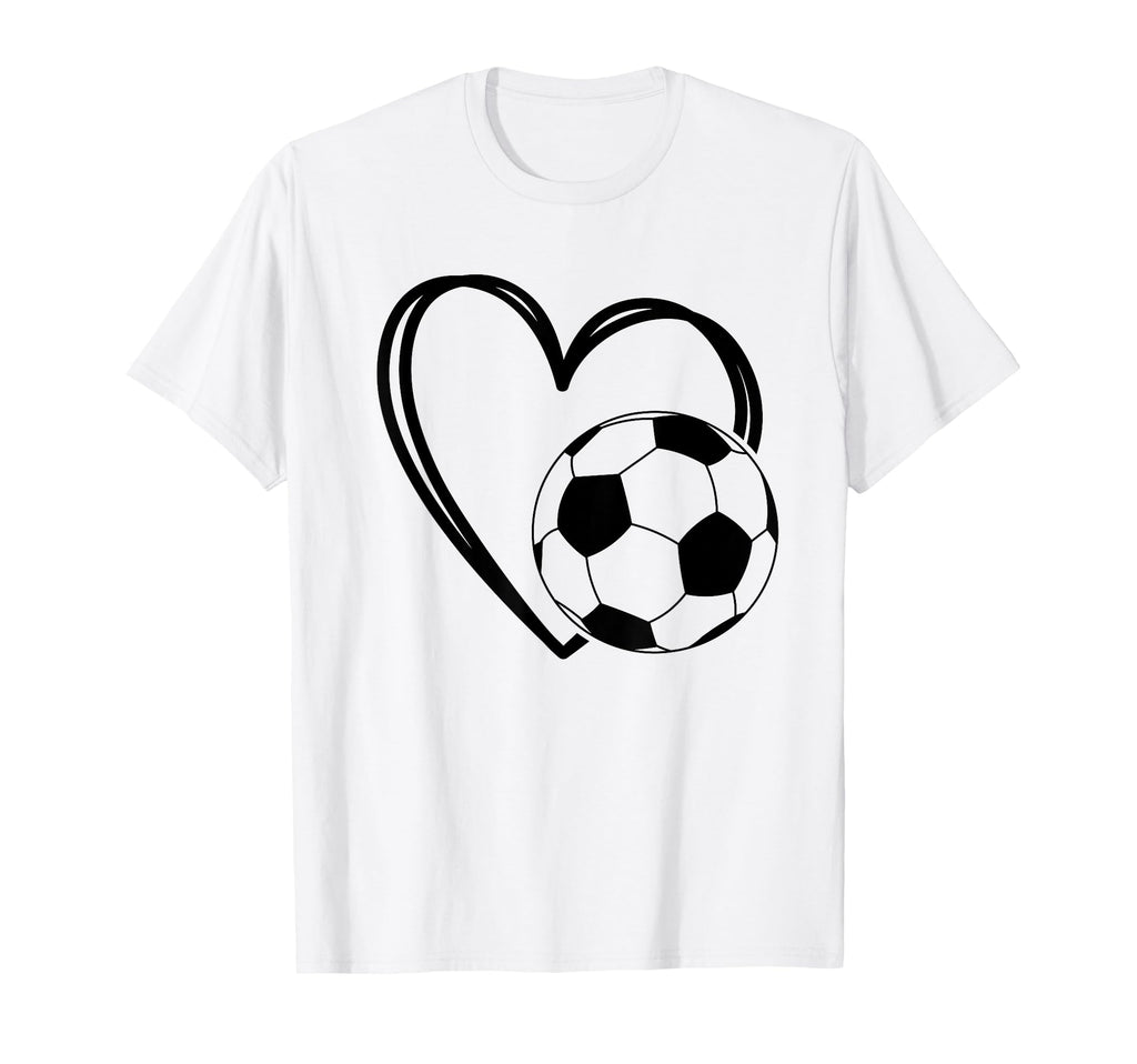 Soccer Ball Heart Soccer Mom Soccer Lover T-Shirt - Trendy Graphic Unisex