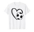 Soccer Ball Heart Soccer Mom Soccer Lover T-Shirt - Trendy Graphic Unisex