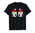 Soccer Footballs Santa Hat T-Shirt - Novelty Apparel Unisex