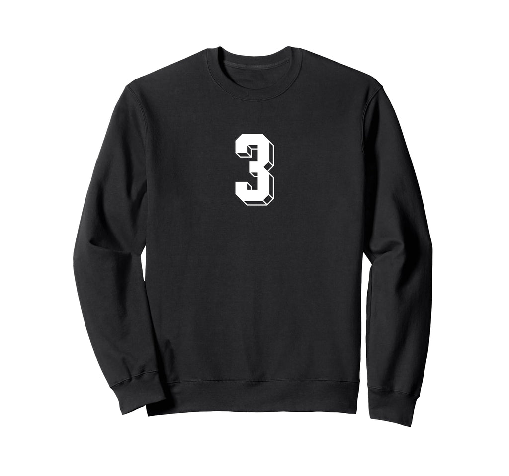 Number 3 80S 90S Soccer Team Jersey Sweatshirt - Novelty Apparel Unisex