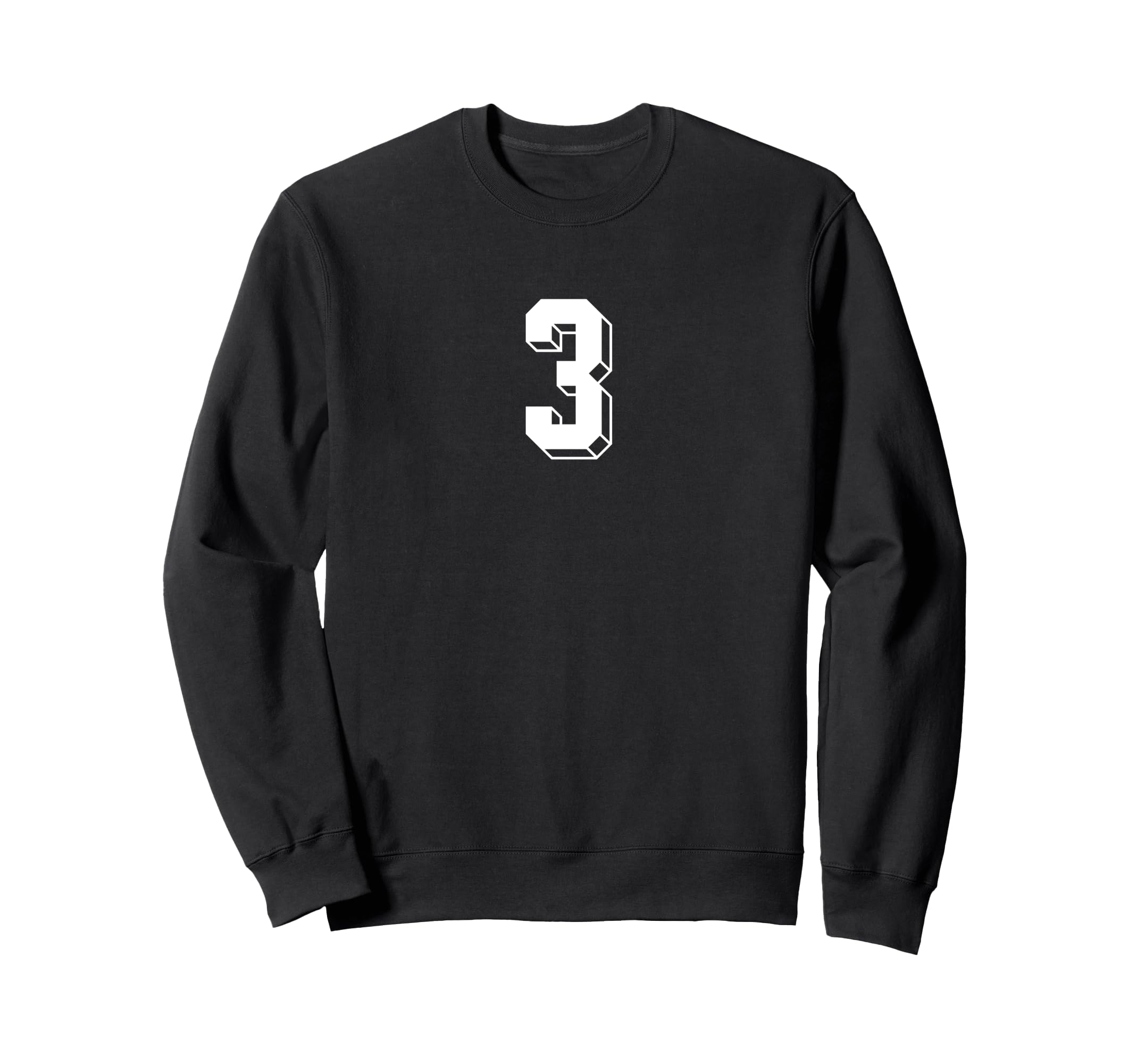 Number 3 80S 90S Soccer Team Jersey Sweatshirt - Novelty Apparel Unisex