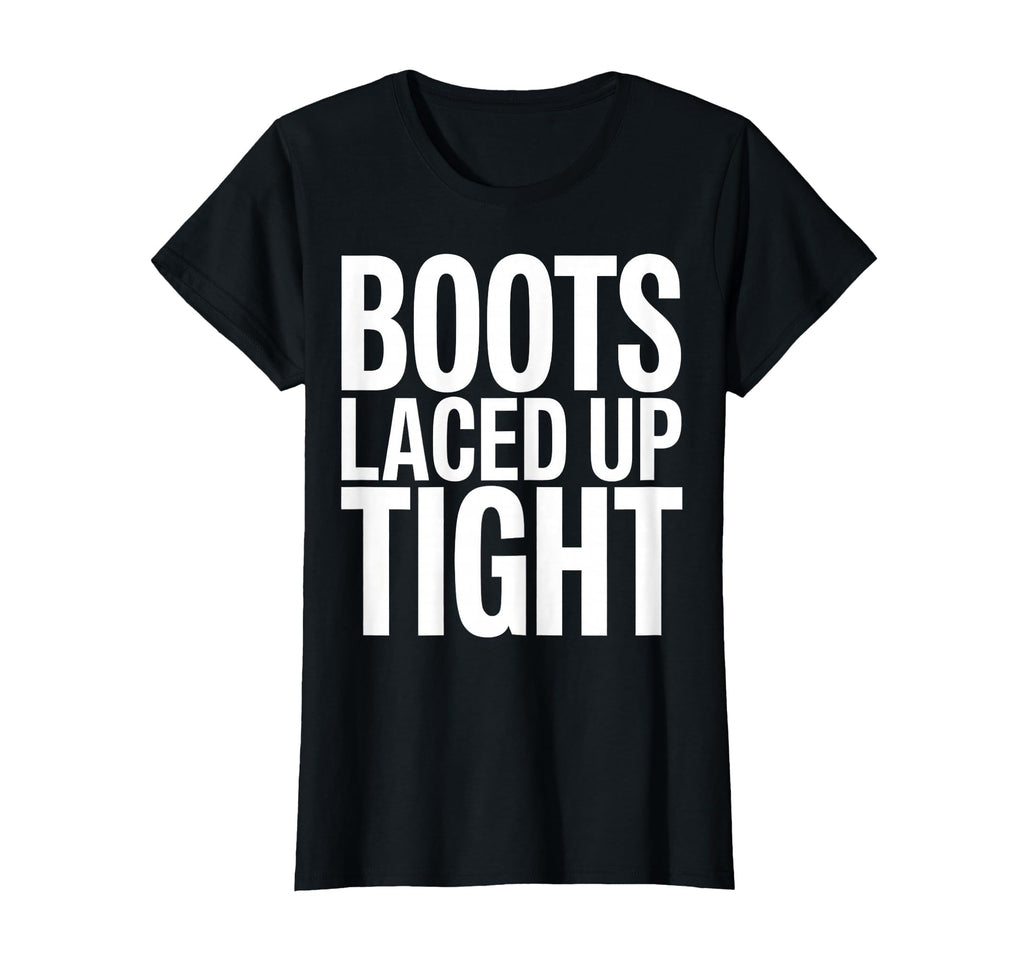 Boots Laced Up Tight Womens Soccer T-Shirt - Fun Novelty Design Unisex