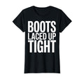 Boots Laced Up Tight Womens Soccer T-Shirt - Fun Novelty Design Unisex