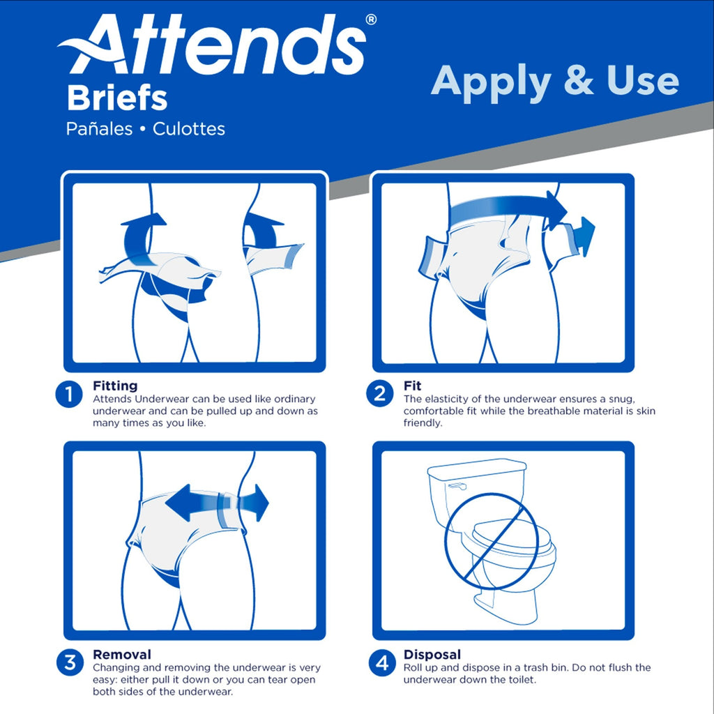 Attends® Bariatric Briefs, 3X-Large DD55