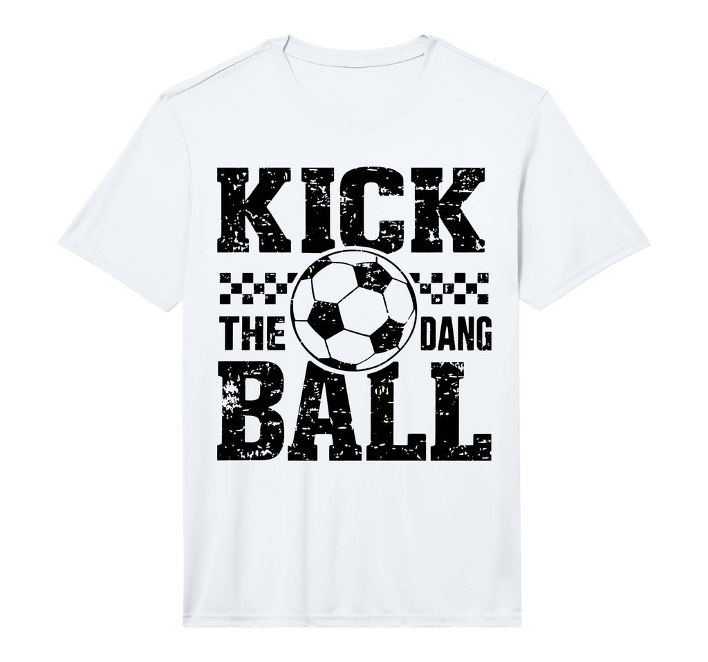 Mens Kick Dang Ball Funny Soccer Game T-Shirt - Graphic Print Men Women