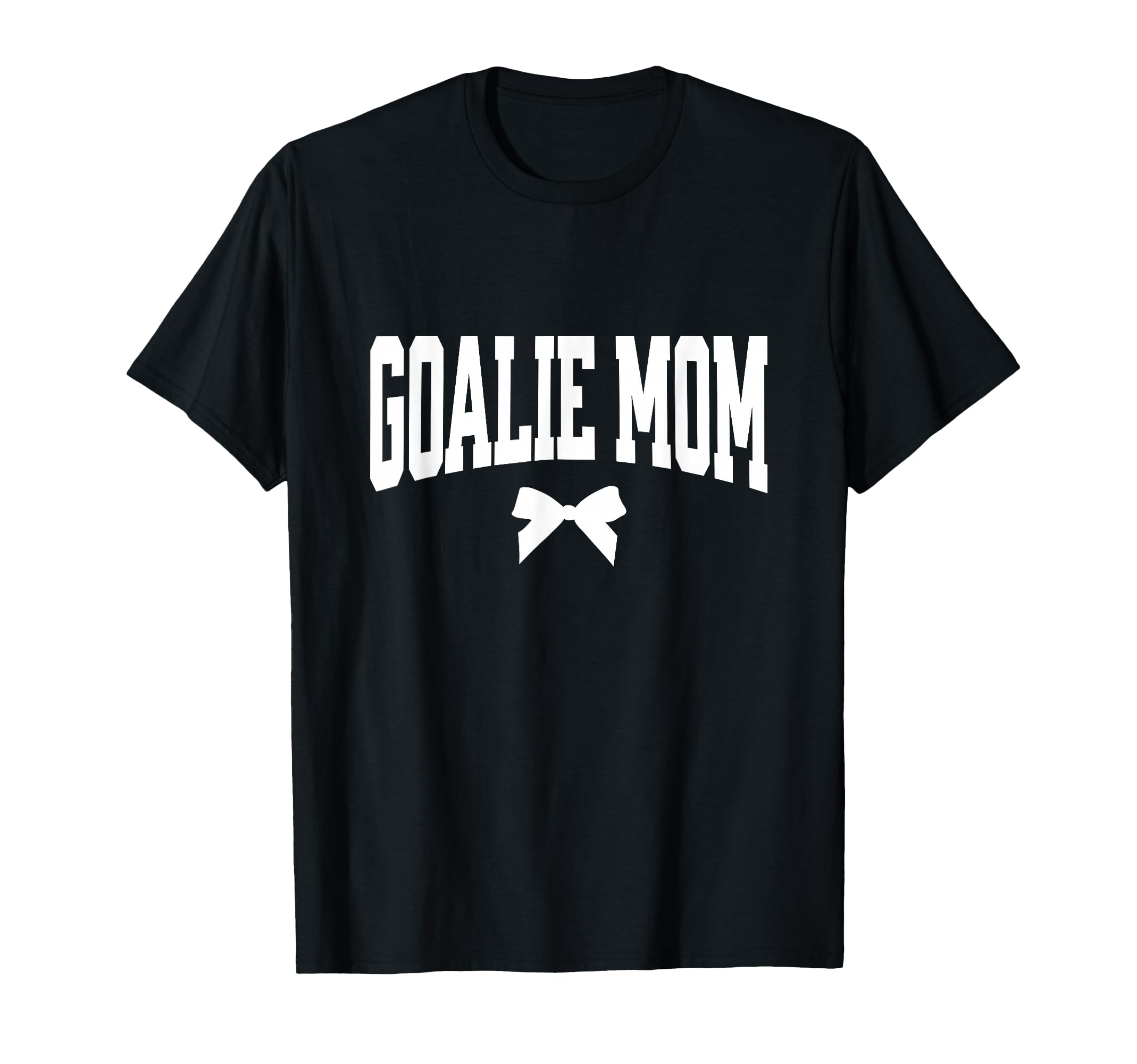 Hockey Goalie Mom Bow Hockey Lacrosse T-Shirt - Unique Graphic for Adults