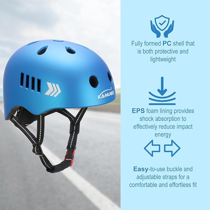 KAMUGO Toddler Helmet Kids Bike Helmet for Girls Boys Ages 2-8 Years,Toddler Bicycle Helmet Suitable for Skateboard Scooter Roller Skating Inline Roller Skating