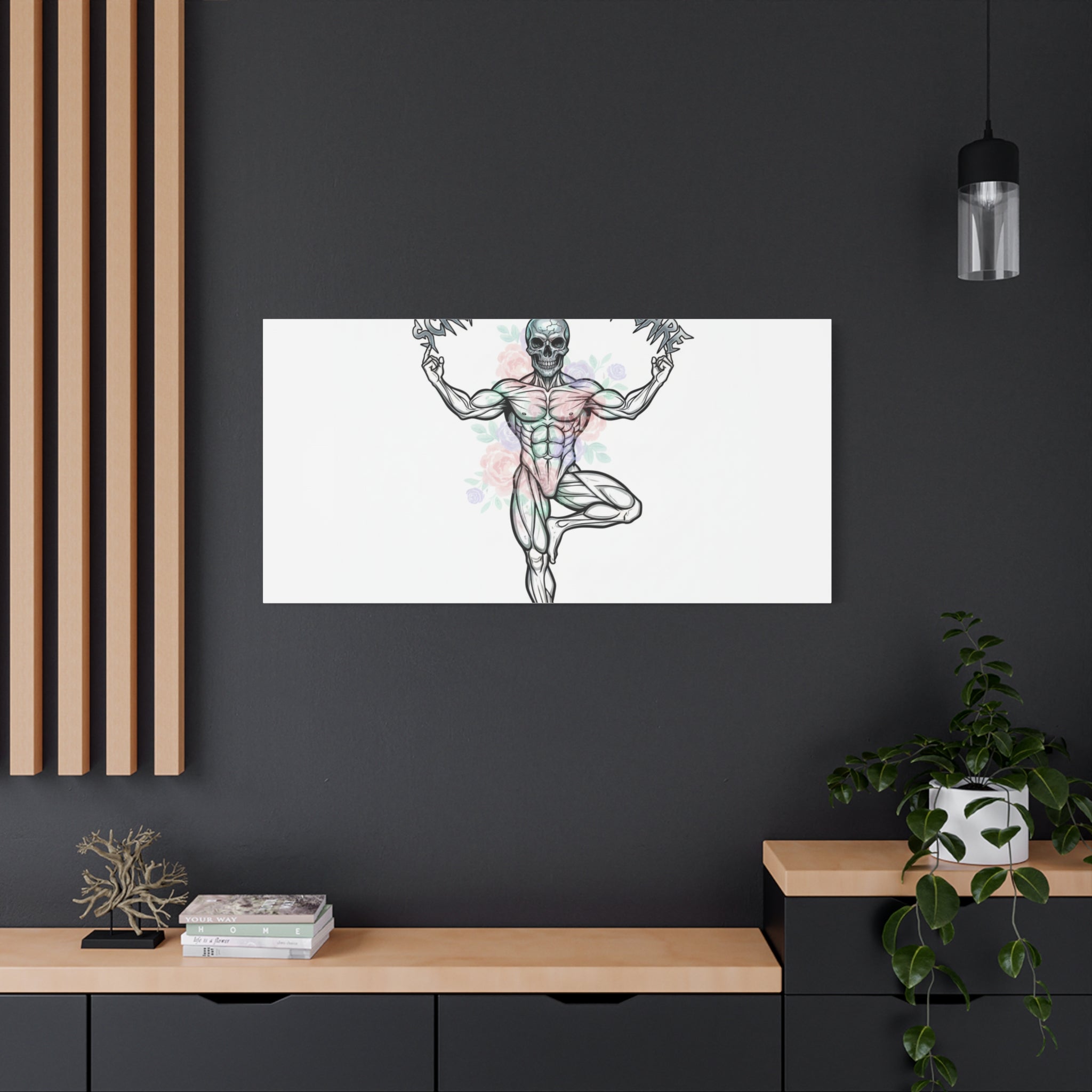 Scream Your Self-Care Canvas | Heavy Metal Wellness, Gothic Wellness Quote