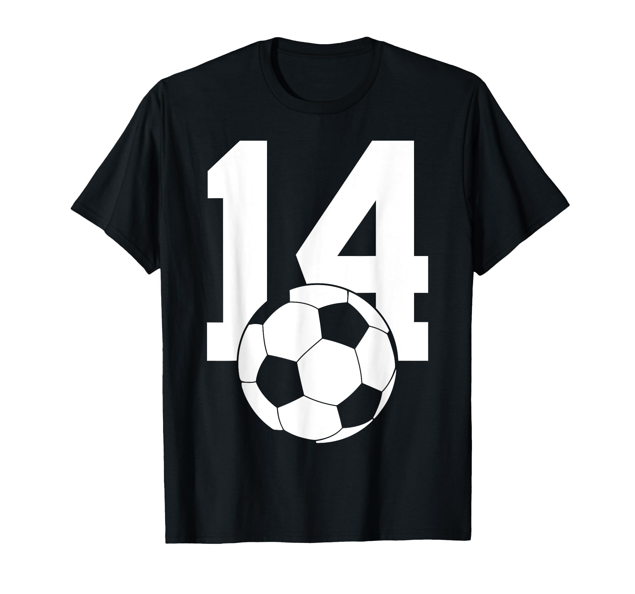 Number 14 Years Soccer 14Th Birthday T-Shirt - Graphic Print Unisex