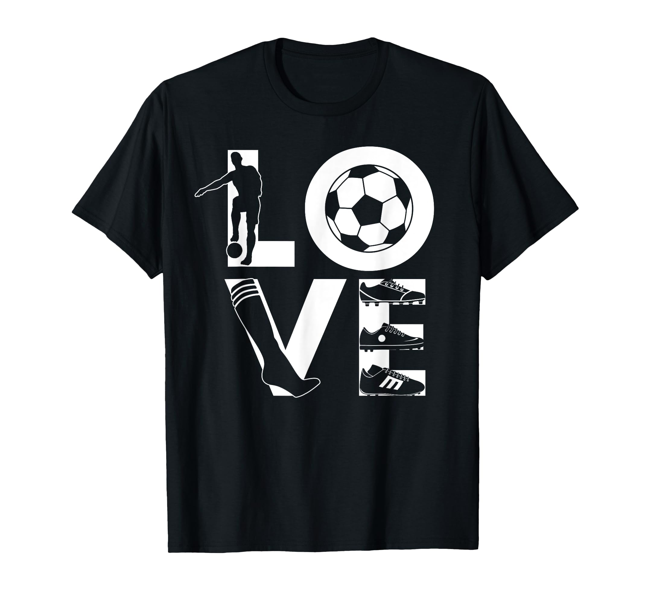 Soccer Love Gift Football Player Teens T-Shirt - Custom Art Print Unisex