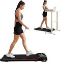 GOYOUTH 2 in 1 Under Desk Electric Treadmill Motorized Exercise Machine with Wireless Speaker, Remote Control and LED Display, Walking Jogging Machine for Home/Office Use