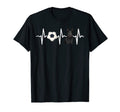 Soccer Scottish Terrier Heartbeat T-Shirt - Casual Everyday Wear Unisex