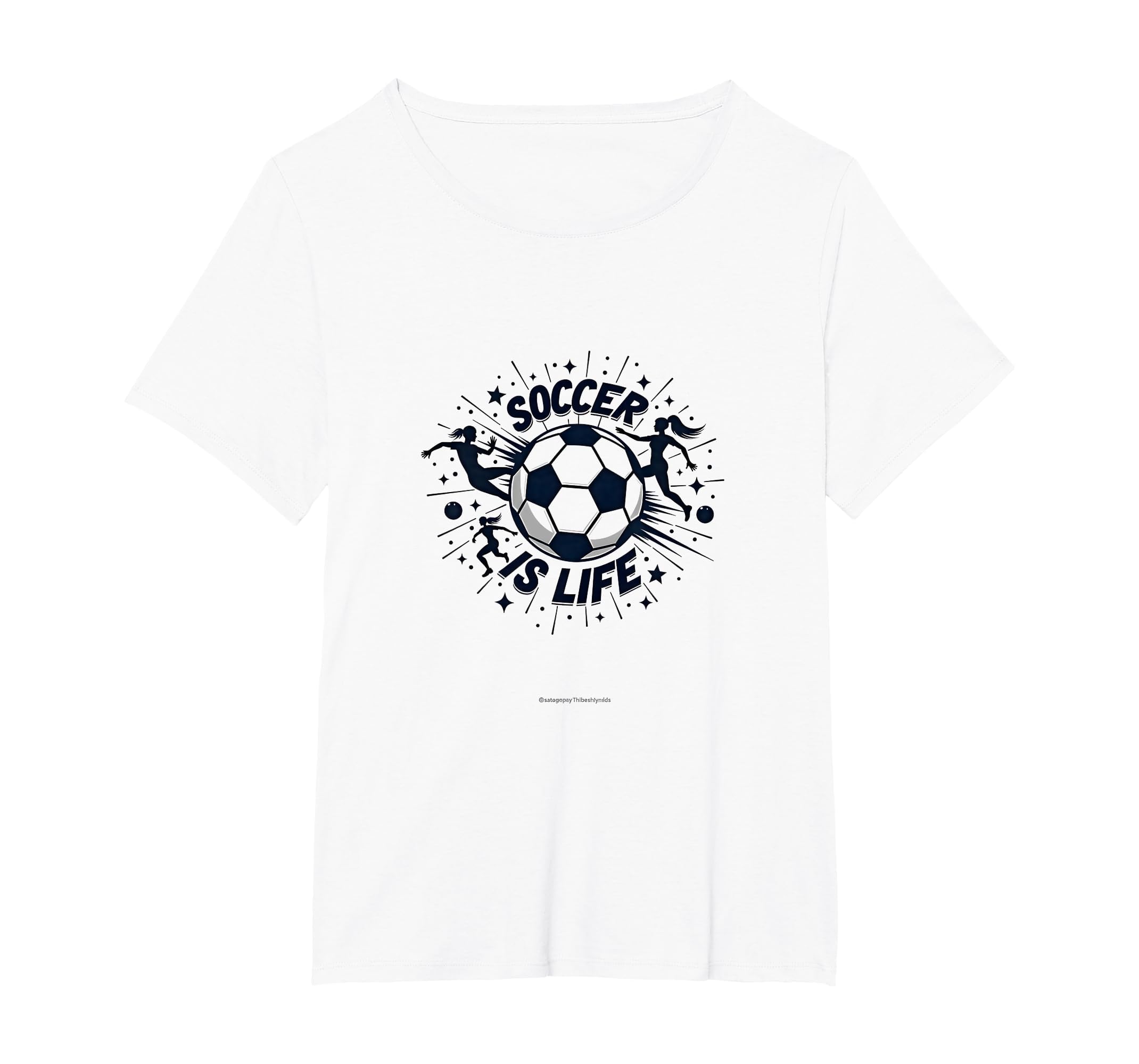 Soccer Is Life Passionate Player T-Shirt - Custom Art Print Men Women