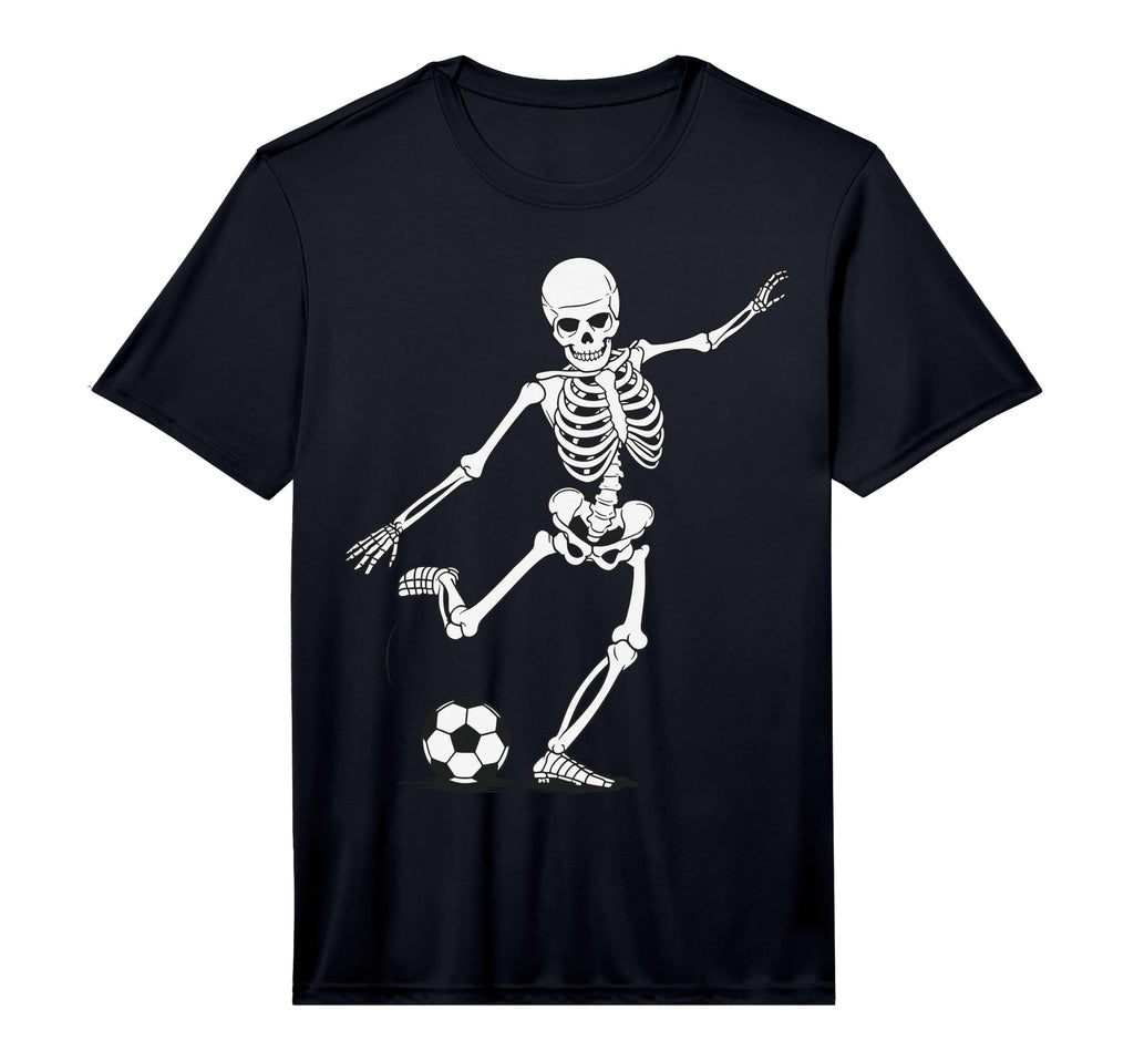 Skeleton Playing Soccer Performance T-Shirt - Aesthetic Graphic Men Women