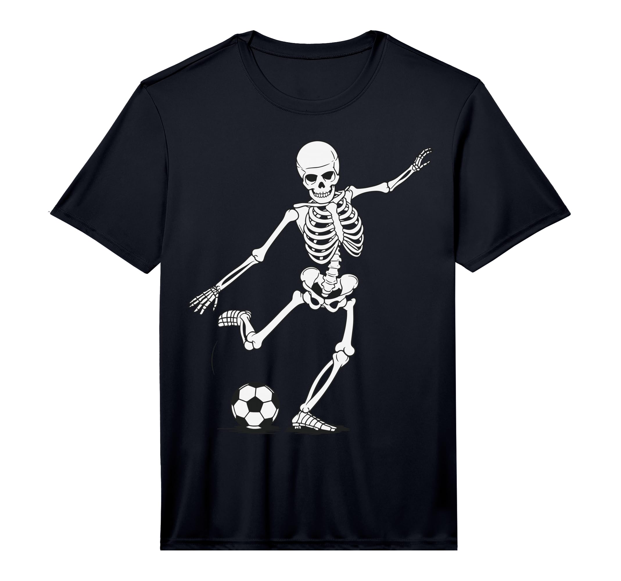 Skeleton Playing Soccer Performance T-Shirt - Aesthetic Graphic Men Women