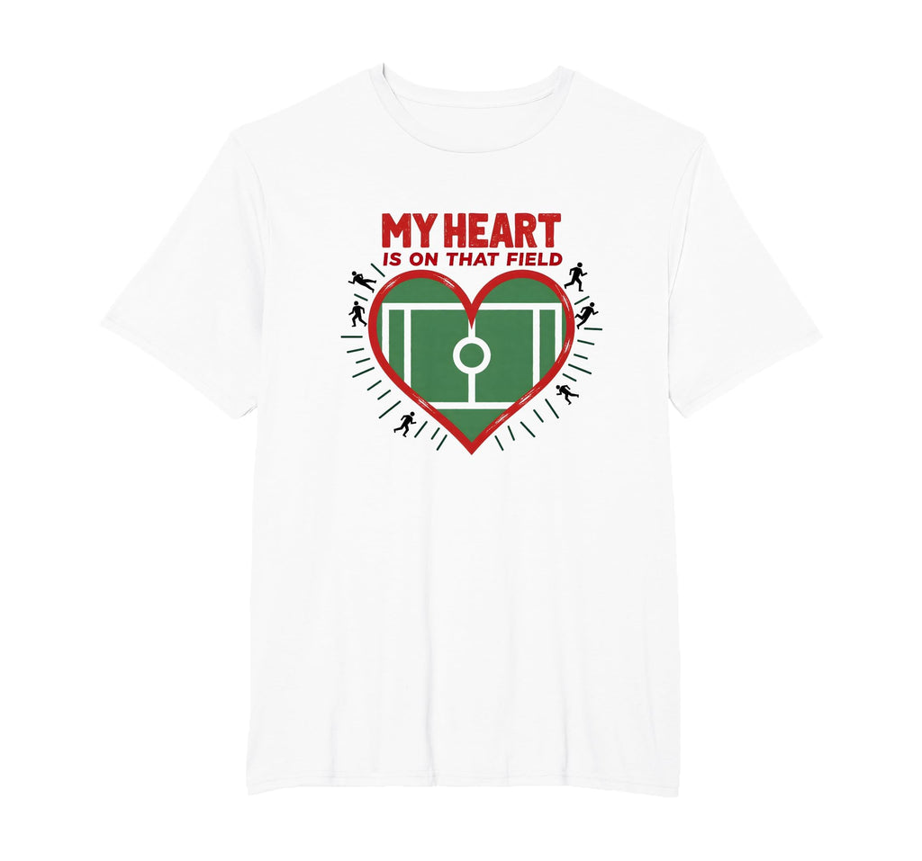 My Heart Is That Field Soccer Fan T-Shirt - Graphic Print for Adults