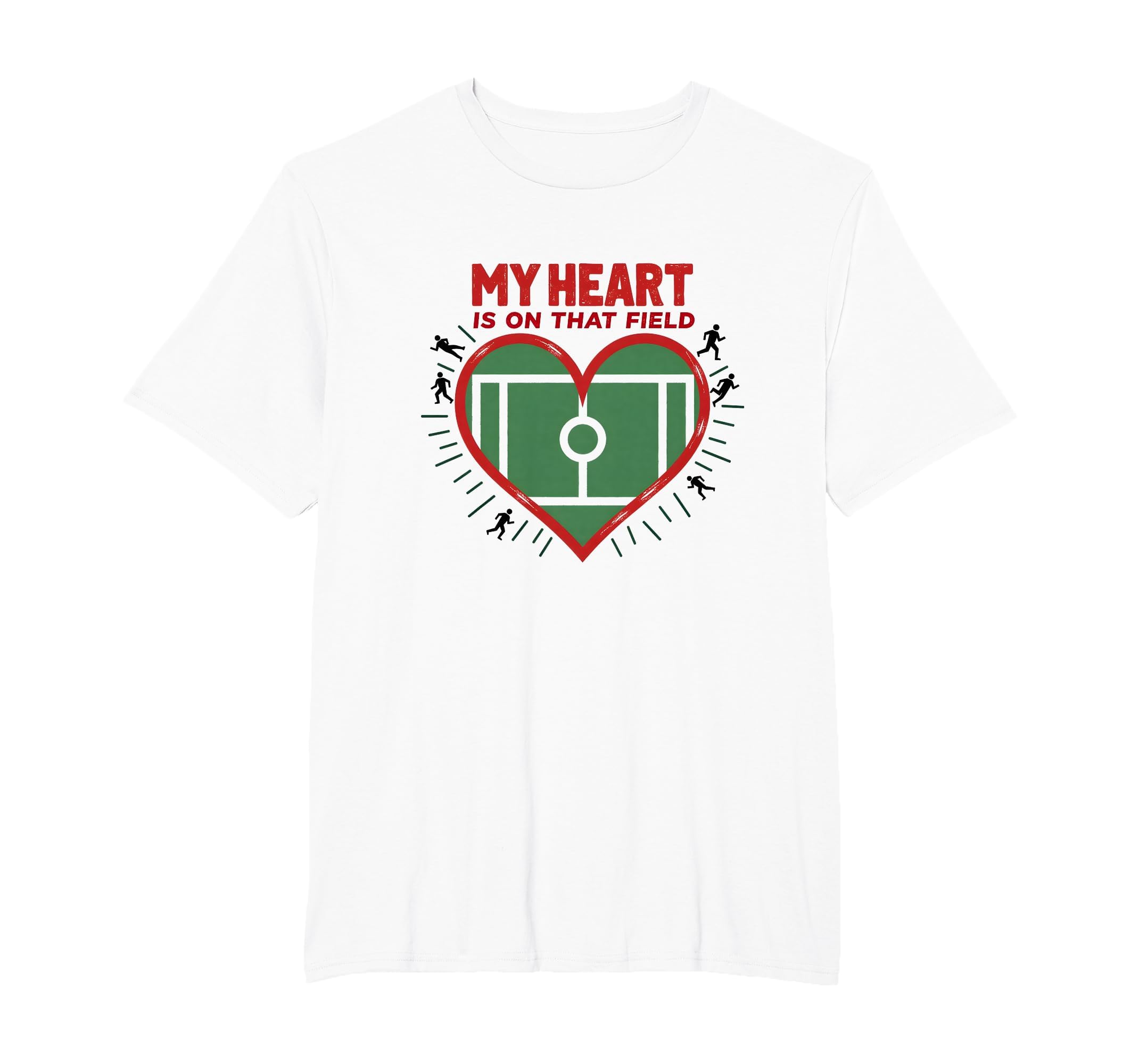 My Heart Is That Field Soccer Fan T-Shirt - Aesthetic Graphic for Adults