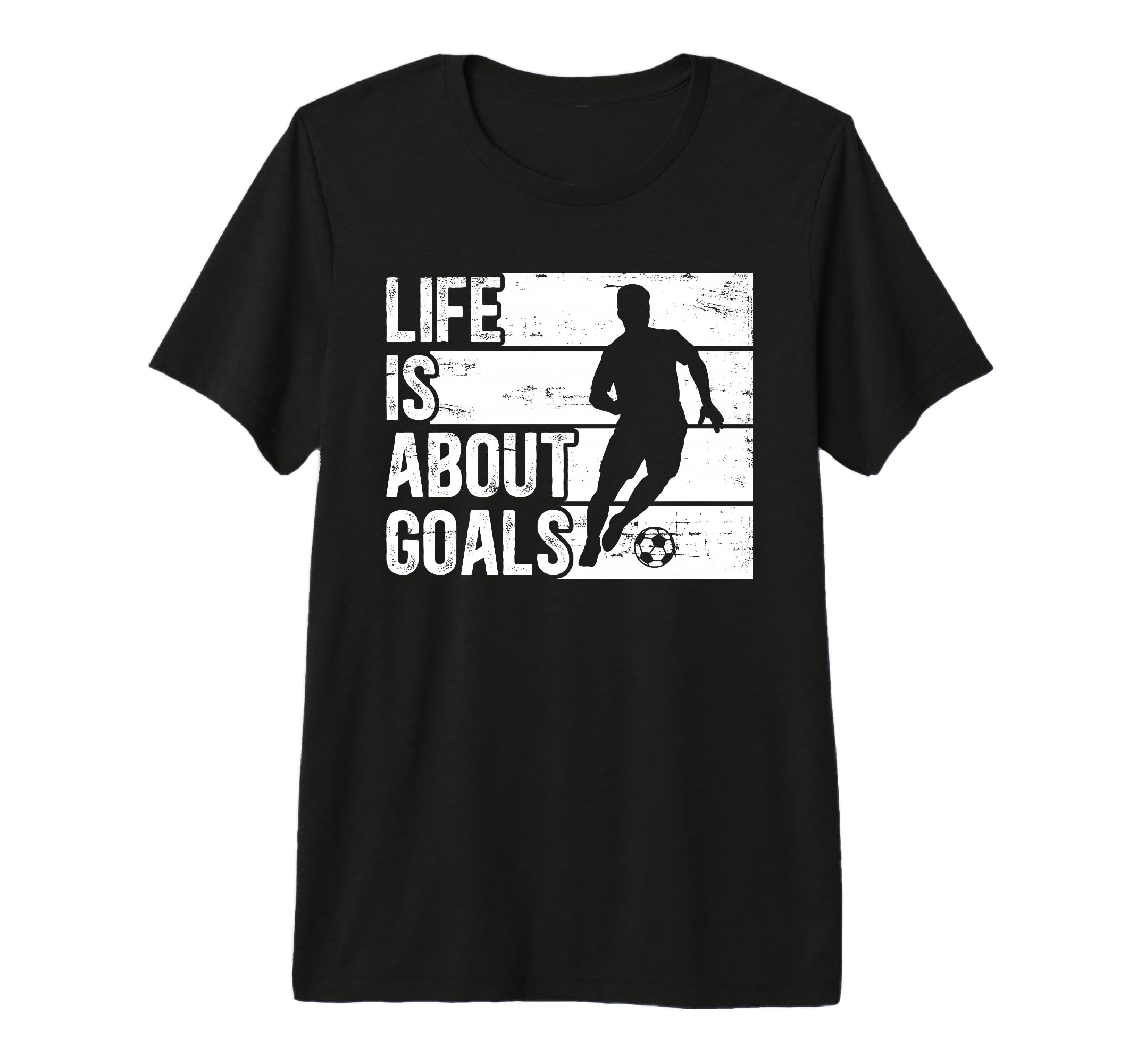 Soccer Funny Life Is About Goals Tri T-Shirt - Minimalist Print Unisex