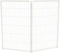 FXW Homeplus Unleashed Indoor Dog Playpen - Stress-Free and Safe Play, Heavy Duty 45 Inch 2 Wire Panels Dog Pen for Large Dogs, White│Patented