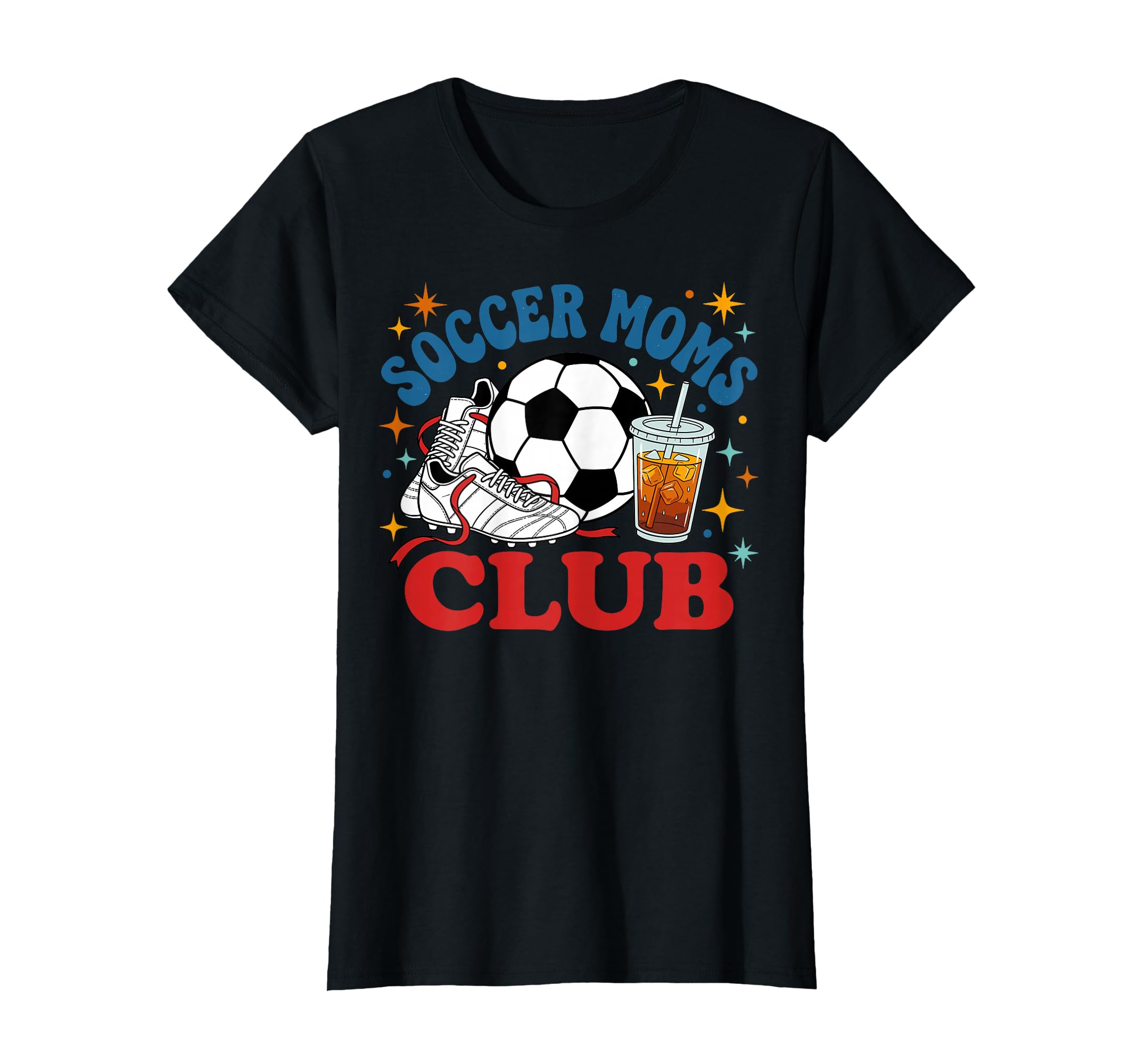 Soccer Moms Club Fun Game Day Soccer T-Shirt - Casual Everyday Wear Unisex