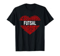 Futsal Love Indoor Soccer Heart T-Shirt - Minimalist Print Men Women