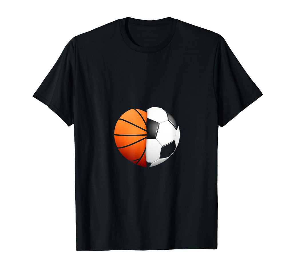 Split Heart Basketball Soccer T-Shirt - Streetwear Style for Adults