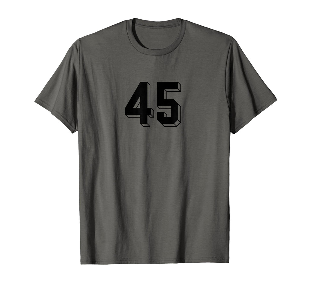 Number 45 80S 90S Soccer Team Jersey T-Shirt - Fun Novelty Design Unisex