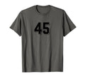 Number 45 80S 90S Soccer Team T-Shirt - Casual Everyday Wear for Adults