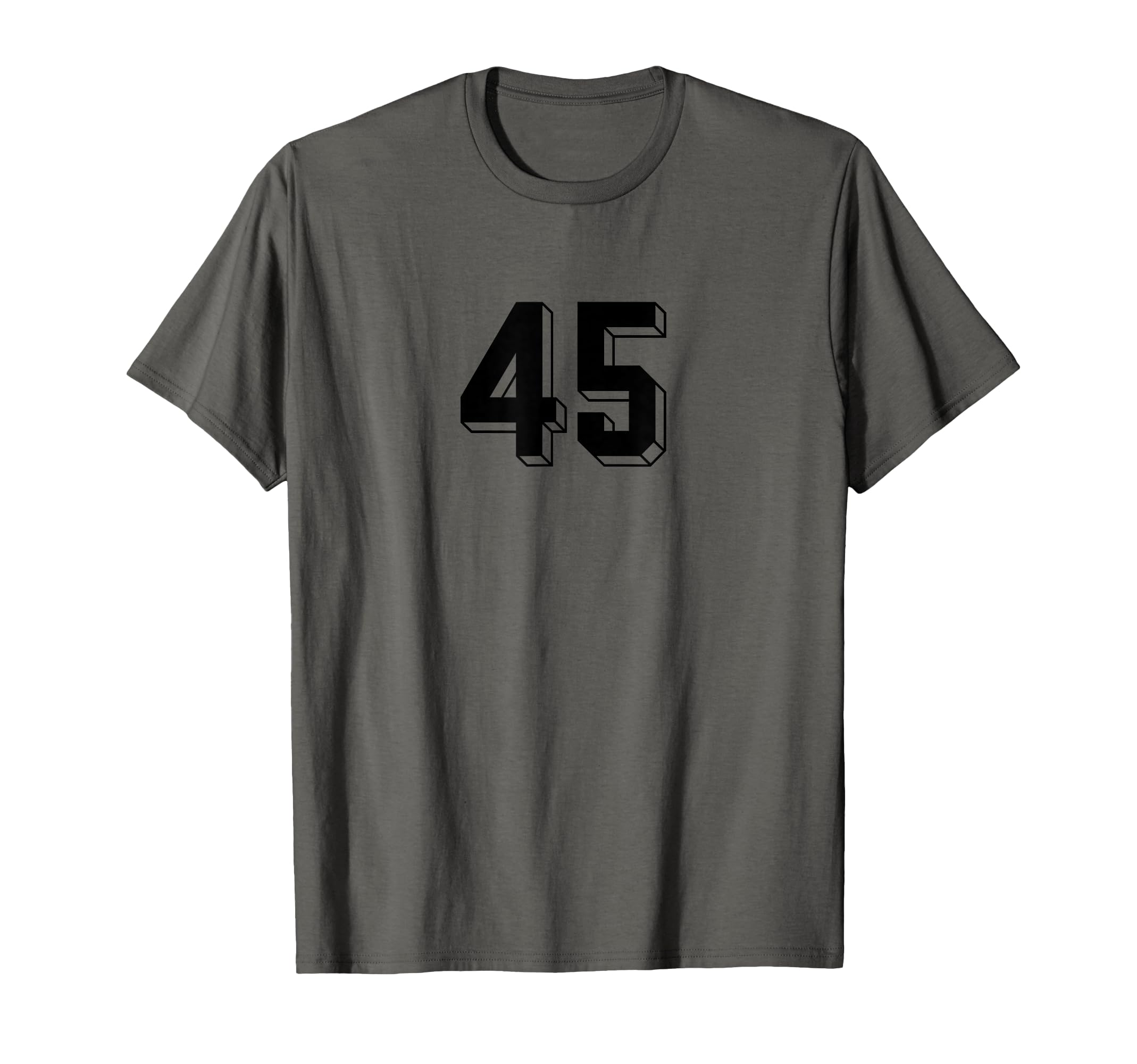 Number 45 80S 90S Soccer Team T-Shirt - Casual Everyday Wear for Adults