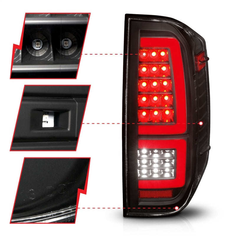 ANZO 2014-2021 Toyota Tundra LED Taillights Black Housing/Clear Lens 311436